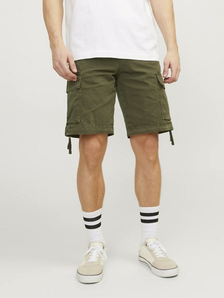 Jack & Jones Khaki pánské cargo kraťasy Jack & Jones Cole