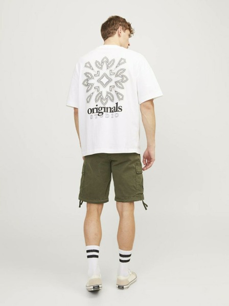 Jack & Jones Khaki pánské cargo kraťasy Jack & Jones Cole
