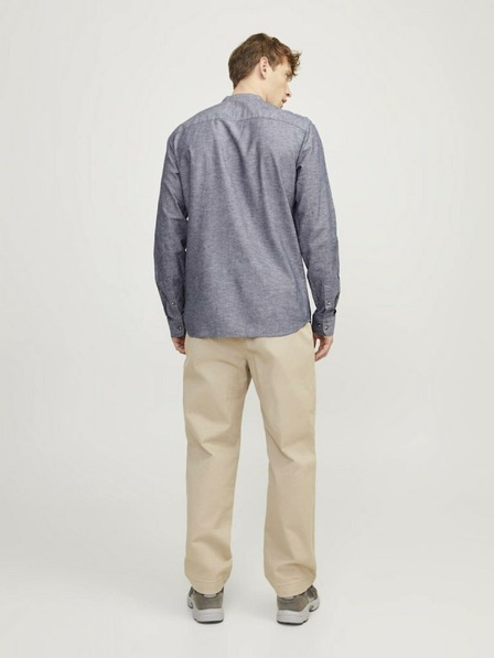 Jack & Jones Modrá pánská košile s příměsí lnu Jack & Jones Summer