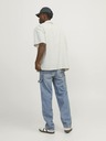 Jack & Jones Krémová pánská lněná košile s krátkým rukávem Jack & Jones Faro