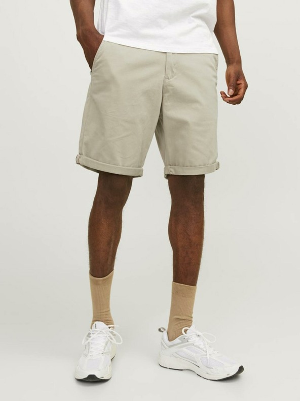 Jack & Jones Béžové pánské chino kraťasy Jack & Jones Bowie