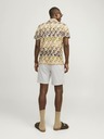 Jack & Jones Krémové pánské chino kraťasy s příměsí lnu Jack & Jones Ace