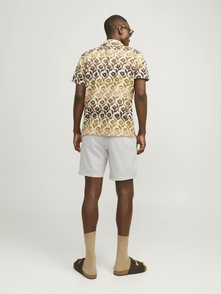 Jack & Jones Krémové pánské chino kraťasy s příměsí lnu Jack & Jones Ace