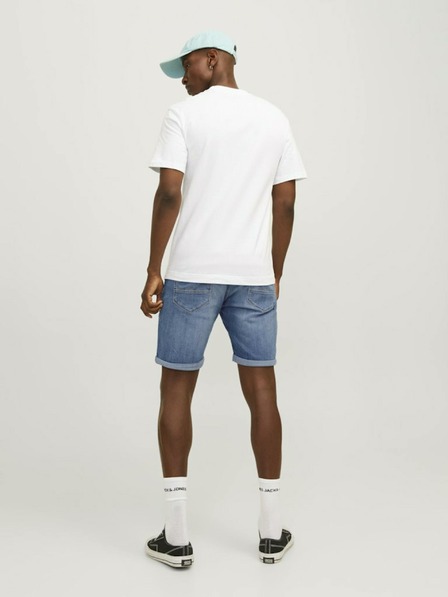 Jack & Jones Modré pánské džínové kraťasy Jack & Jones Rick