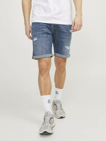 Jack & Jones Modré pánské džínové kraťasy Jack & Jones Rick