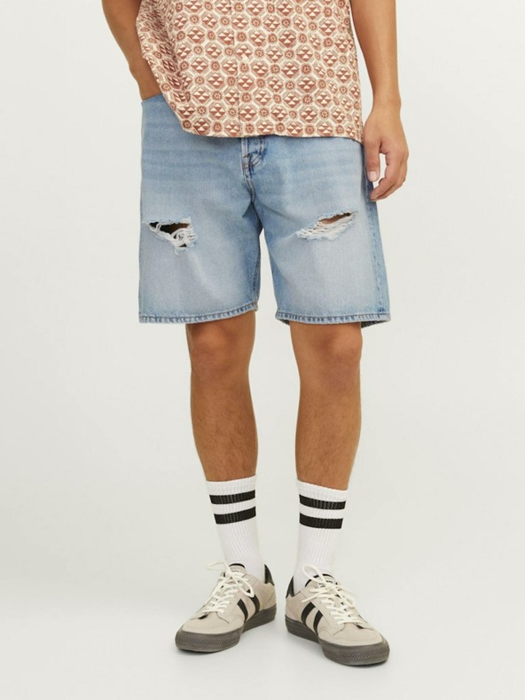 Jack & Jones Svěle modré pánské džínové kraťasy Jack & Jones Tony