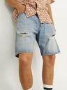 Jack & Jones Svěle modré pánské džínové kraťasy Jack & Jones Tony