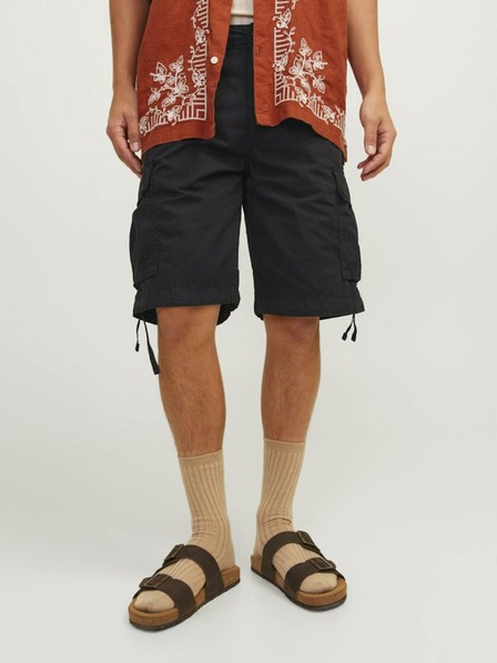 Jack & Jones Černé pánské cargo kraťasy Jack & Jones Cole