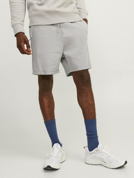 Jack & Jones Světle šedé pánské teplákové kraťasy Jack & Jones Gordon