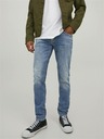Jack & Jones Modré slim fit džíny s vyšisovaným efektem Jack & Jones Liam