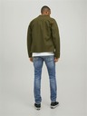 Jack & Jones Modré slim fit džíny s vyšisovaným efektem Jack & Jones Liam