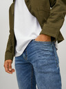 Jack & Jones Modré slim fit džíny s vyšisovaným efektem Jack & Jones Liam