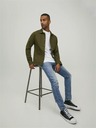 Jack & Jones Modré slim fit džíny s vyšisovaným efektem Jack & Jones Liam