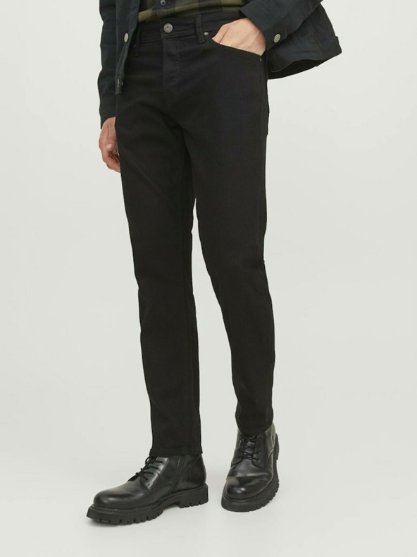 Jack & Jones Černé slim fit džíny Jack & Jones Mike