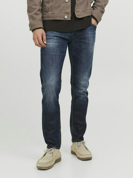 Jack & Jones Tmavě modré pánské straight fit džíny Jack & Jones Mike