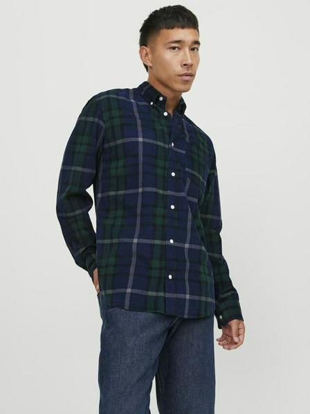 Jack & Jones Tmavě modrá pánská kostkovaná košile Jack & Jones Brook