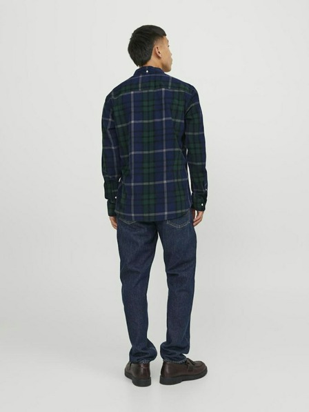 Jack & Jones Tmavě modrá pánská kostkovaná košile Jack & Jones Brook