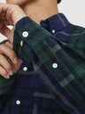 Jack & Jones Tmavě modrá pánská kostkovaná košile Jack & Jones Brook