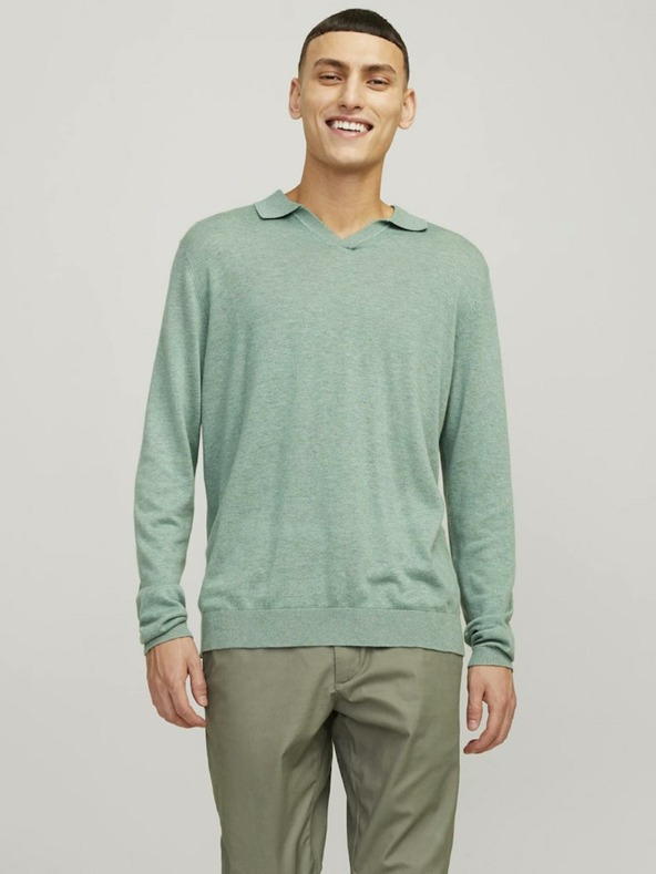 Jack & Jones Zelený pánský svetr Jack & Jones Cigor