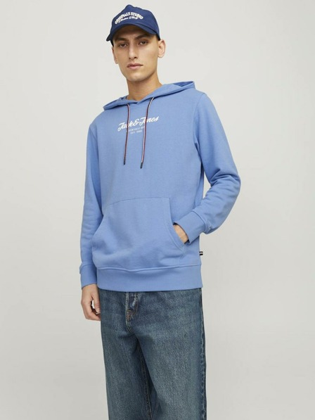 Jack & Jones Modrá pánská mikina s kapucí Jack & Jones Henry