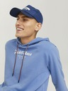Jack & Jones Modrá pánská mikina s kapucí Jack & Jones Henry
