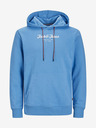 Jack & Jones Modrá pánská mikina s kapucí Jack & Jones Henry