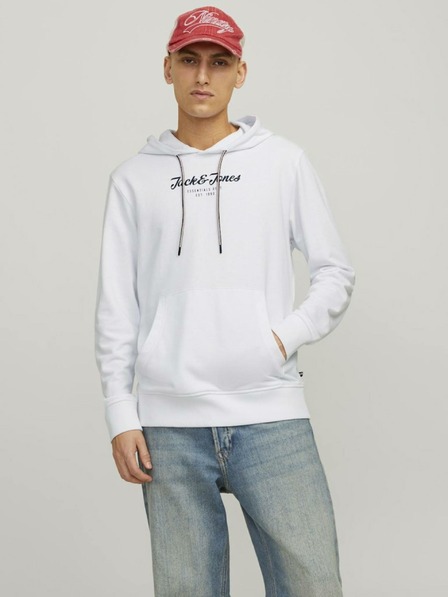 Jack & Jones Bílá pánská mikina s kapucí Jack & Jones Henry