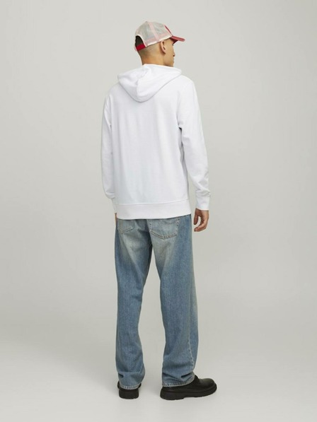 Jack & Jones Bílá pánská mikina s kapucí Jack & Jones Henry