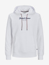 Jack & Jones Bílá pánská mikina s kapucí Jack & Jones Henry