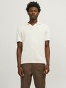 Jack & Jones Krémové pánské polo tričko s příměsí lnu Jack & Jones