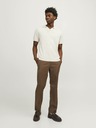 Jack & Jones Krémové pánské polo tričko s příměsí lnu Jack & Jones