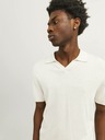 Jack & Jones Krémové pánské polo tričko s příměsí lnu Jack & Jones
