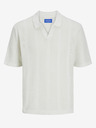 Jack & Jones Krémové pánské polo tričko Jack & Jones Taormina