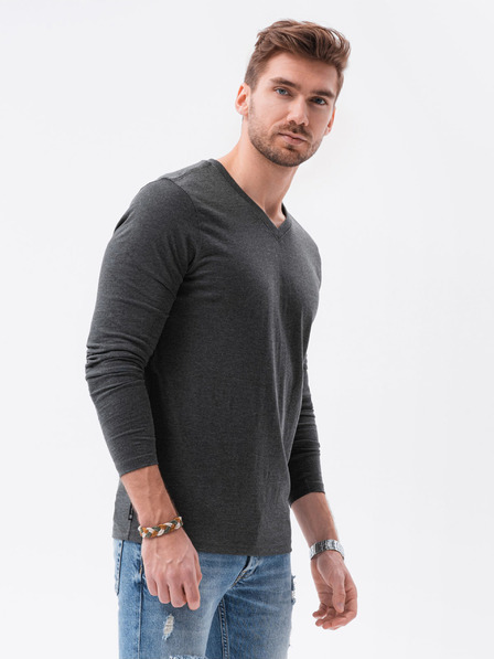 Ombre Clothing Pánské tričko s dlouhým rukávem bez potisku - mix 2 kusy v balení V1 Z41 basic