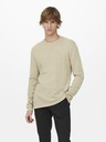 ONLY & SONS Béžový pánský basic svetr ONLY & SONS Panter