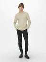ONLY & SONS Béžový pánský basic svetr ONLY & SONS Panter