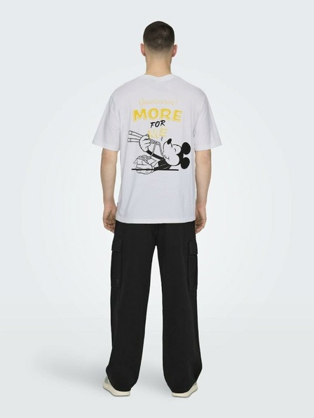 ONLY & SONS Bílé pánské tričko ONLY & SONS Disney