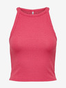 ONLY Tmavě růžový dámský žebrovaný basic top ONLY Emma