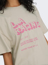 ONLY Béžové dámské oversize tričko ONLY Lina