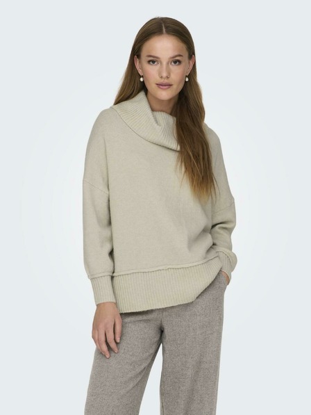ONLY Béžový dámský oversize svetr ONLY Hazel