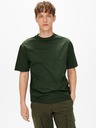 ONLY & SONS Tmavě zelené pánské basic tričko ONLY & SONS Fred