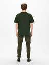 ONLY & SONS Tmavě zelené pánské basic tričko ONLY & SONS Fred