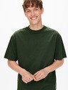 ONLY & SONS Tmavě zelené pánské basic tričko ONLY & SONS Fred