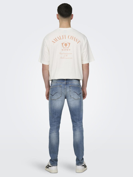 ONLY & SONS Světle modré pánské slim fit džíny ONLY & SONS Loom