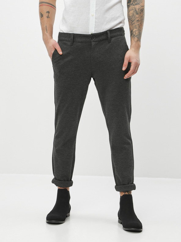 ONLY & SONS Tmavě šedé kalhoty ONLY & SONS Mark