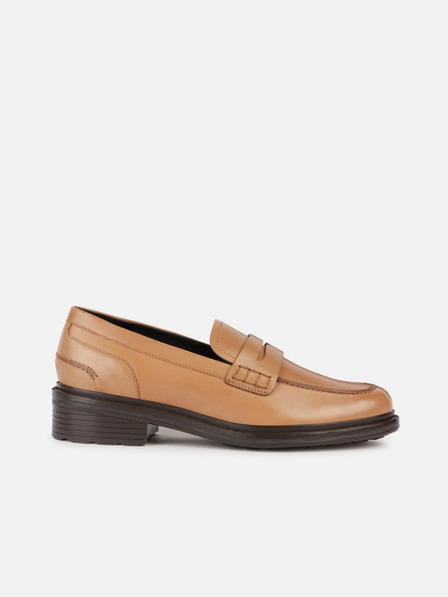 Geox Světle hnědé dámské mokasíny Geox Walk Pleasure