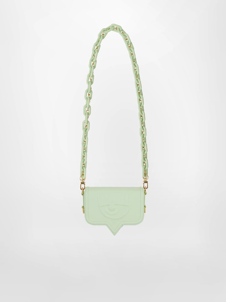 CHIARA FERRAGNI Světle zelená dámská kabelka CHIARA FERRAGNI Eyelike Bags