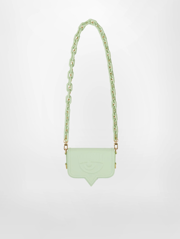 CHIARA FERRAGNI Světle zelená dámská kabelka CHIARA FERRAGNI Eyelike Bags