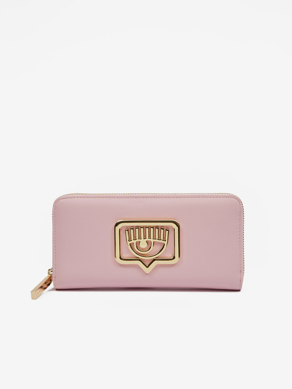 CHIARA FERRAGNI Světle růžová dámská peněženka CHIARA FERRAGNI Eyelike Buckle