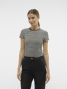 AWARE by VERO MODA Bílo-černé dámské pruhované tričko AWARE by VERO MODA